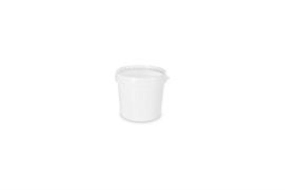 5.8L WHITE PLASTIC FOOD BUCKET WITH PLASTIC LID & HANDLE