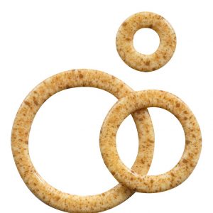 070108 PCB OPENWORK CIRCLES CB SPECKLED CARAMEL 3 SIZES 144PCS ***S/CD***