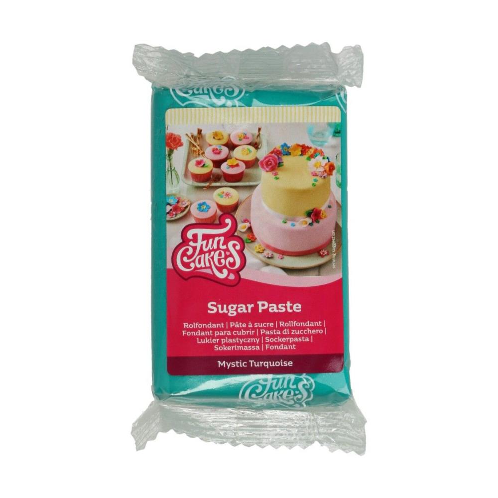 FUNCAKES TURQUOISE SUGAR PASTE 250GR
