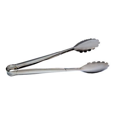 UNIVERSAL 18/10 STAINLESS STEEL TONGS 2 SPOONS 27CM