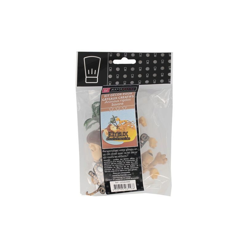 CHILDREN'S SAVANNAH DECOR KIT 3 ANIMALS