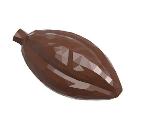 CHOCOLATE MOLD COCOA BEAN FACETTE CW1200013.5X27.5CM 2X8**6.5GR