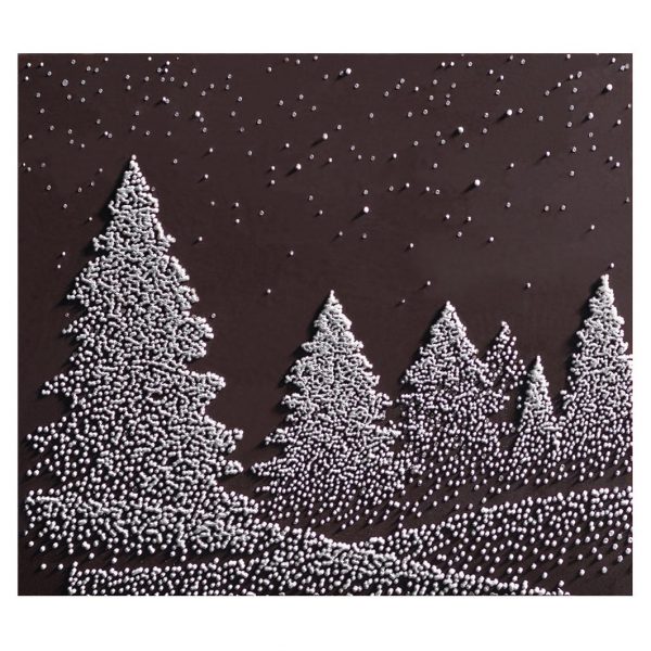 PCB NC tips met reliëf Besneeuwd landschap 8,5x7,5 cm 72 stuks *** s / cd ***