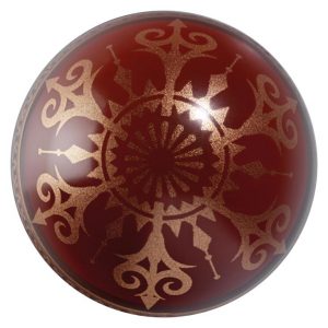 074188 PCB CN GOUDEN KRISTALLEN BOLLEN 3 ONTWERPEN Ø 5,8 CM 24 STUKS ***S/CD***