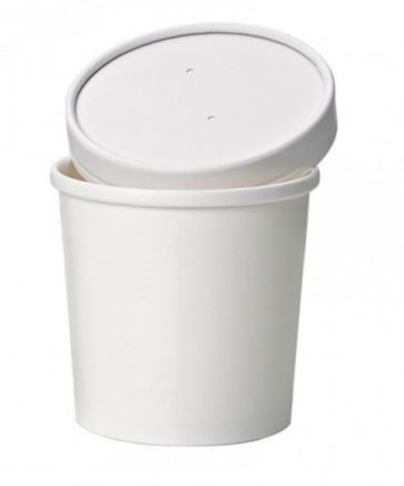 WIT SOUPPOT + DEKSEL 350ML 25 STUKKEN=ZAK