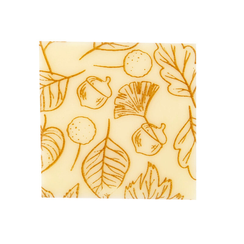 2014081 AUTUMN PATTERN PLATE 30X30MM 220 PCES ***ON ORDER***