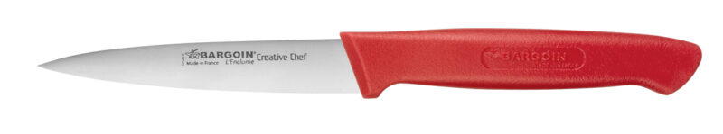 FISCHER PARING KNIFE 10CM RED OVERMOLDED HANDLE 3337-10