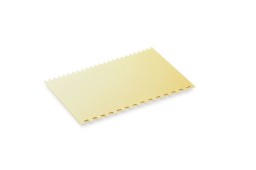 PEIGNE A DECORER CANNELE DES 2COTES EN PLASTIQUE  COULEUR IVOIRE 15X10CM