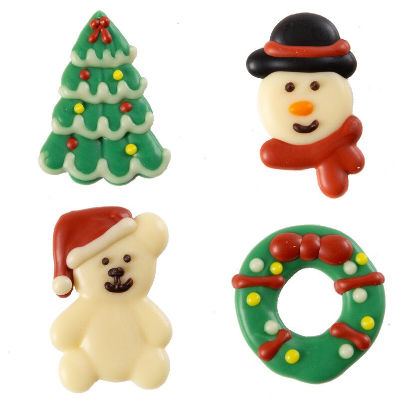 1014488 CHRISTMAS ASSORTMENT 3 X 4 CM 60 PCES ***ON ORDER***