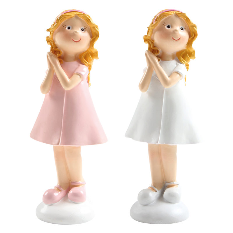  1032039 COMMUNIE MEISJE ROZE/WITTE JURK 12CM12CM ***S/CD***