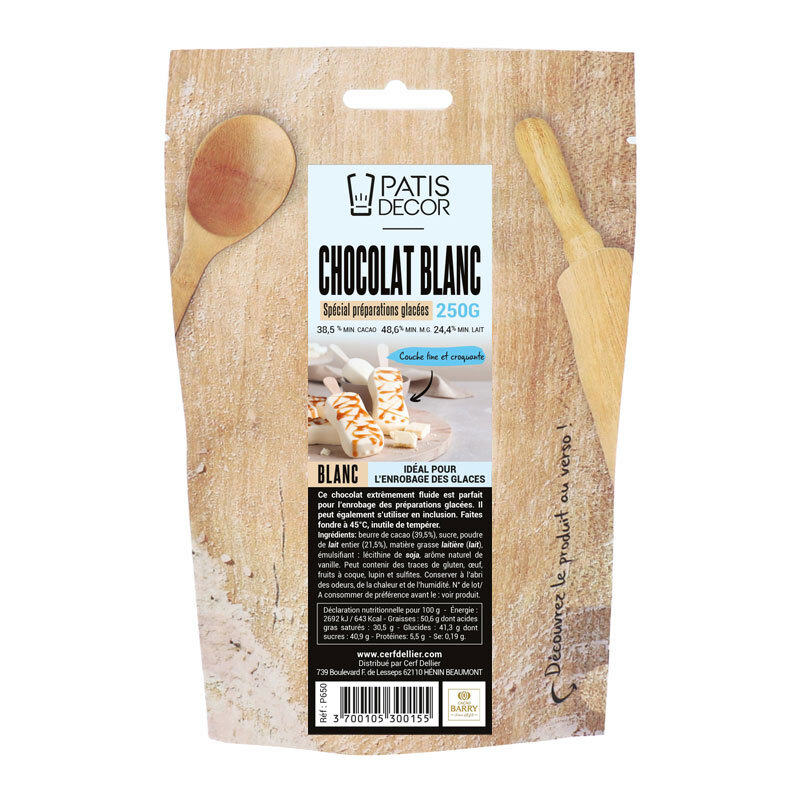 SPECIALE WITTE CHOCOLADE DIEPVRIESBEREIDINGEN 250G