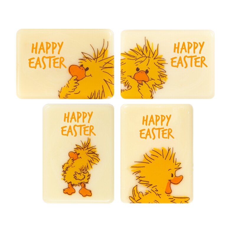 2069195 HAPPY EASTER EENDEN PLAAT 4X2.8 CM 120 STUKS ***S/CDE***