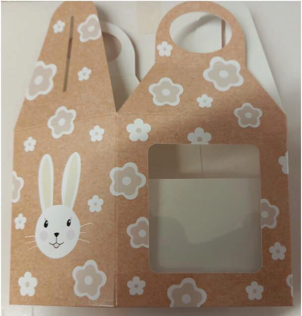 BALLOT KRAFT EGGS "LYLOU" 13 CM + BASE AND WINDOW 130/120/140 PACK OF 25 PCES