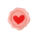 2068054 TAMPON ROSE AVEC COEUR ROUGE CHOCOLAT Ø3CM 175 PCES