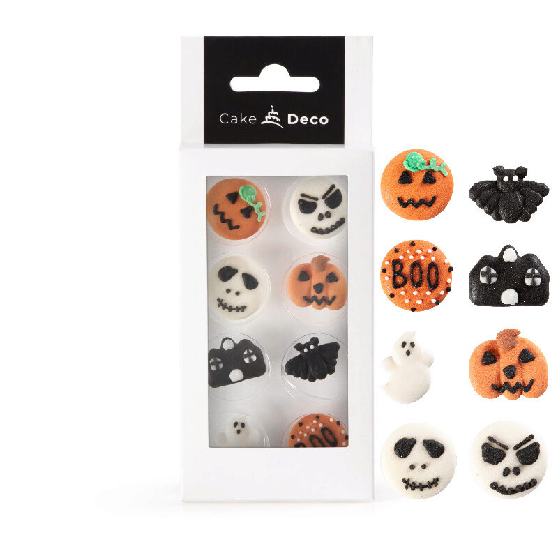 *FF*1039404 2D HALLOWEEN DECORATION IN SUGAR Ø 25MM 8 PCES
