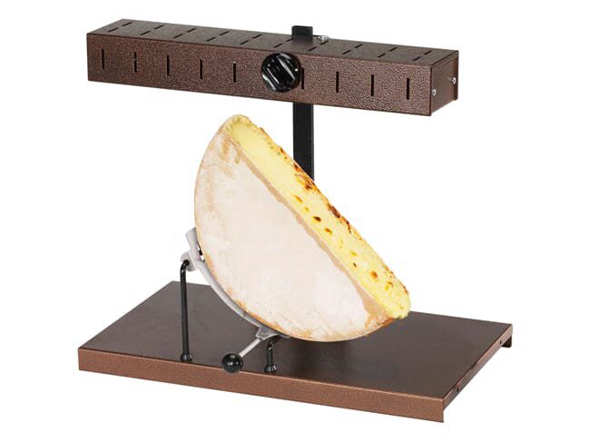 L'ALPAGE "BRONZE" RACLETTE 1/2 WIEL 900W ROESTVRIJ STAAL/GELAKT STAAL
