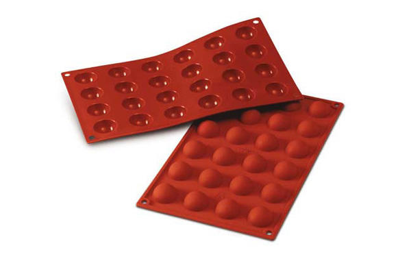 SILIKOMART SF006 MOLD 24 HALF-SPHERES Ø30 H 15MM 10ML NON-STICK GN1/3 -50° TO 250°