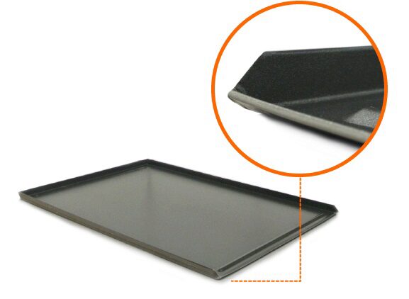 60X80CM FULL TEFLON ALUMINUM PLATE 3 EDGES AT 90° HT 23MM THICKNESS 1.5MM