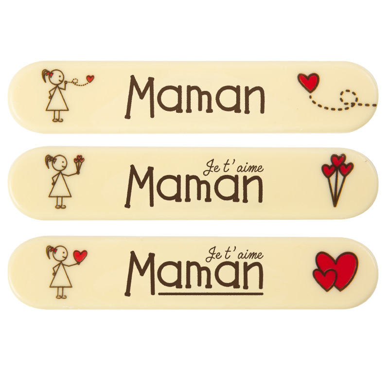 *FF* 2010831 PLAQUETTE ECLAIR MAMAN 15X3 CM CHOCOLAT 35 PCES
