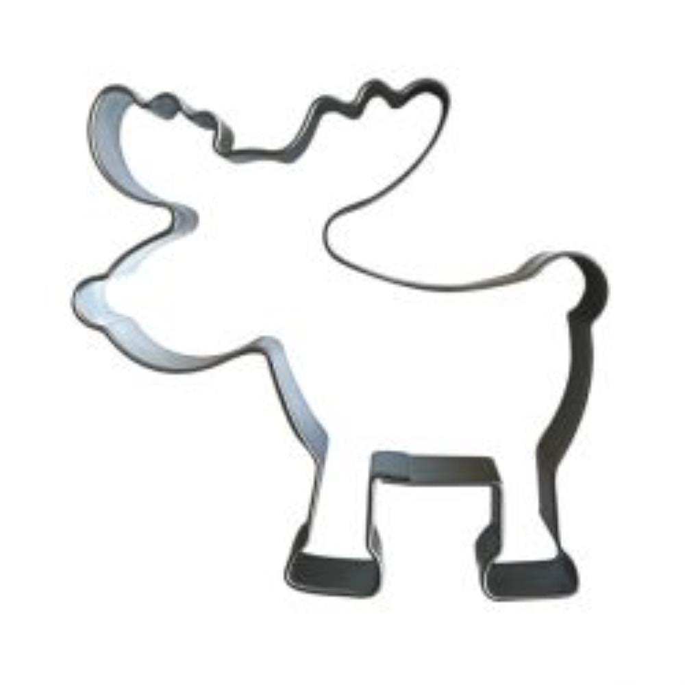 SANTA CLAUS REINDEER COOKIE CUTTER STAINLESS STEEL 70X60MM