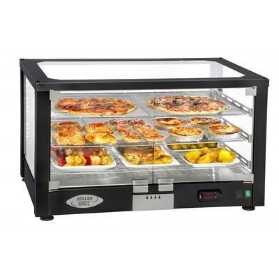 ROLLER GRILL HEATING DISPLAY CABINET 3 TIER BLACK