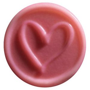 074278 PCB SEALS PAG HEART 2 DESIGNS Ø 3.5 CM 140PCES ***S/CD***