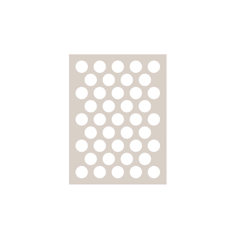 *FF*1095162 STENCIL MET 41 RONDE PRINTS VAN 3,8 CM 4 STUKS ***OP BESTELLING***
