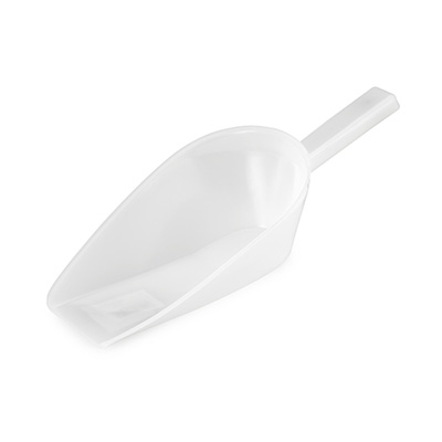 WHITE PLASTIC FLOUR SCOOP 40CM 1250ML