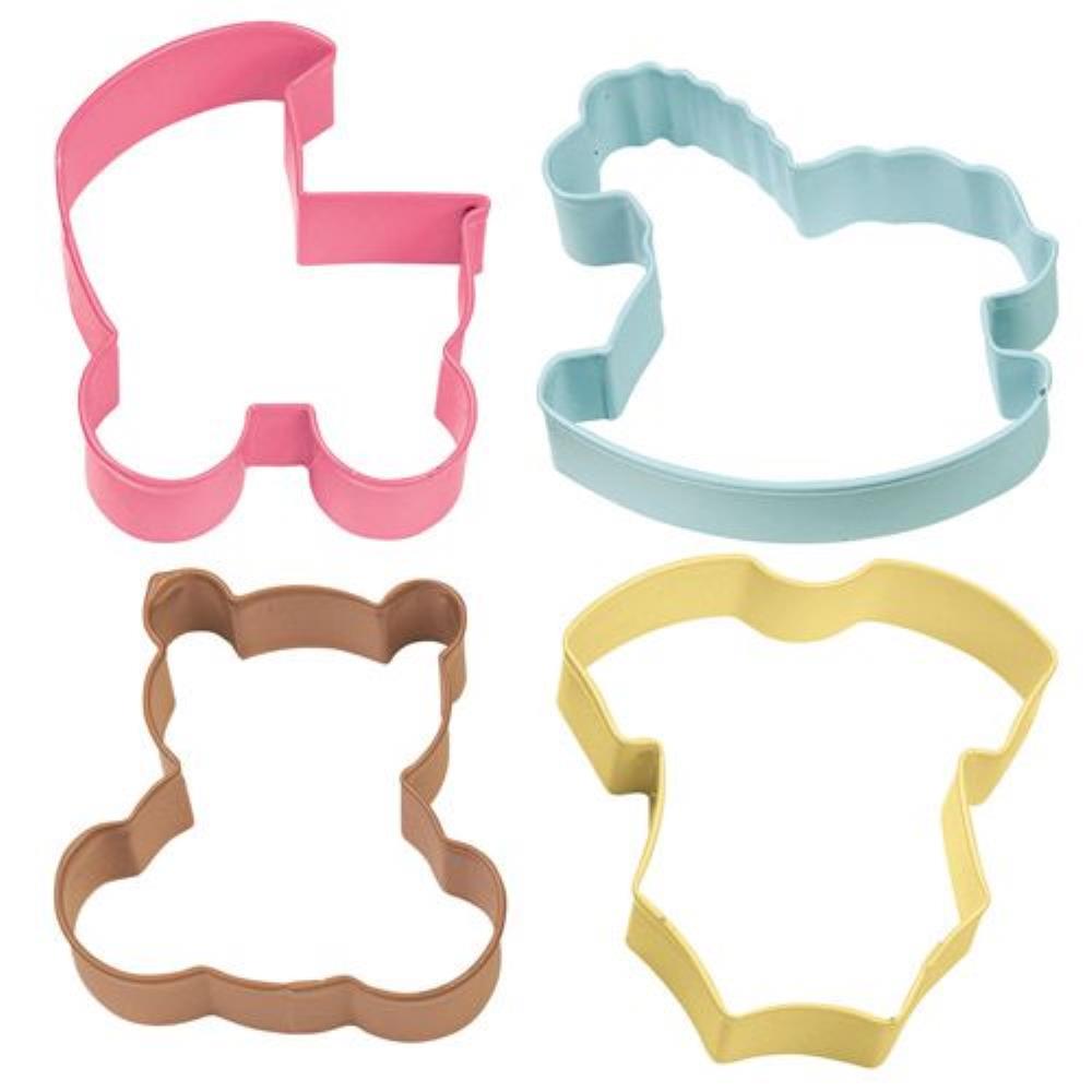 WILTON BABY KOEKJES UITSTEEKVORM4 STUKKEN = BLISTER