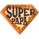 2011089 SUPER PAPA PLAAT 80X65MM CHOCOLADE 30 STUKS