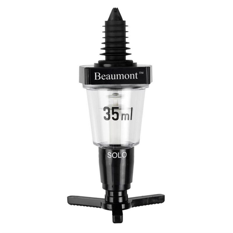 "ECO BLACK" MUURBEVESTIGING ALCOHOLDOSER 3,5CL ZONDER STEUN