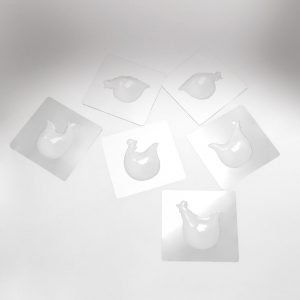 074100 PCB MOULES POULETTES POUR 12 SUJETS 3 DESIGNS 24PCES ***S/CD***