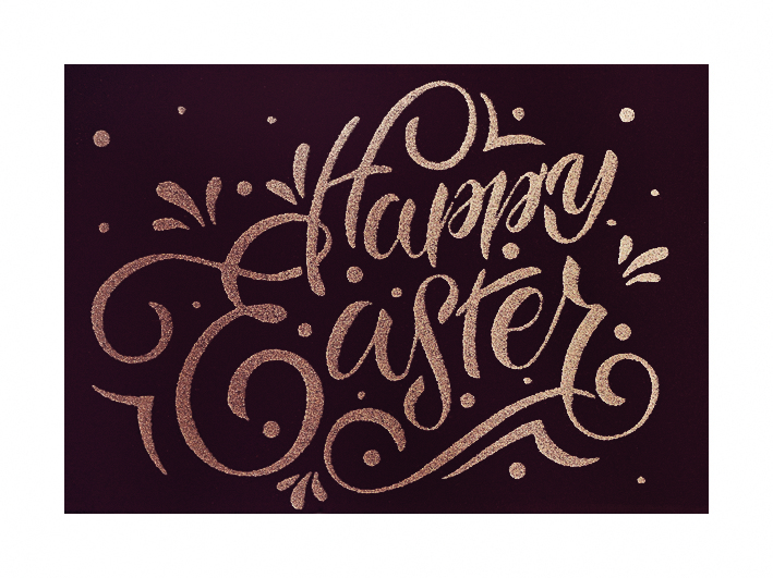 088088 PCB RECHTHOEKEN DC HAPPY EASTER 5.5X3.5CM 75STKS ***S/CDE***