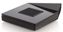 BLACK SQUARE PLATE/TRAY 83X83MM REUSABLE 100PCS