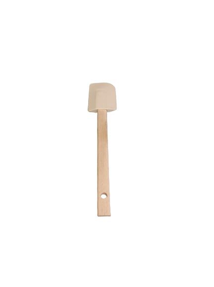 MARYSE RUBBEREN SPATEL 27,5X5,2CM HOUTEN HANDVAT - 10LP