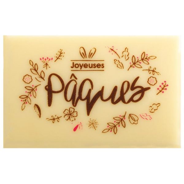 060926 PCB RECTANGLES CB PÂQUES FLEURIES 5X3,5 CM75PCES ***S/CD***