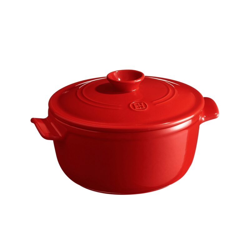 EMILE HENRY COCOTTE RONDE G.CRU 22CM 2.50L- ROUGE - 2/4P