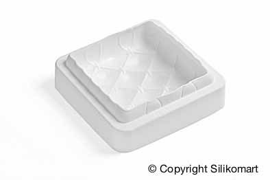 SILIKOMART QUILTED MOLD 160 X 160MM H 53MM VOL 1000ML TORTAFLEX
