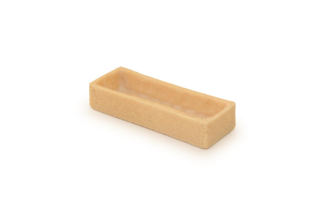 PIDY RECHTHOEKIGE SHORTBREADTAARTJE 9,5X3,5CM TRENDY SCHELP 54 STUKS