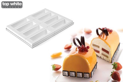 SILIKOMART MOULES INSERT A BUCHE+SUPPORT 60X40CM 220 X 60 X 50MM 8 X 565ML