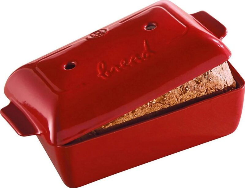 EMILE HENRY RECT BREAD MOLD. RED 23X13X12CM-2.2L