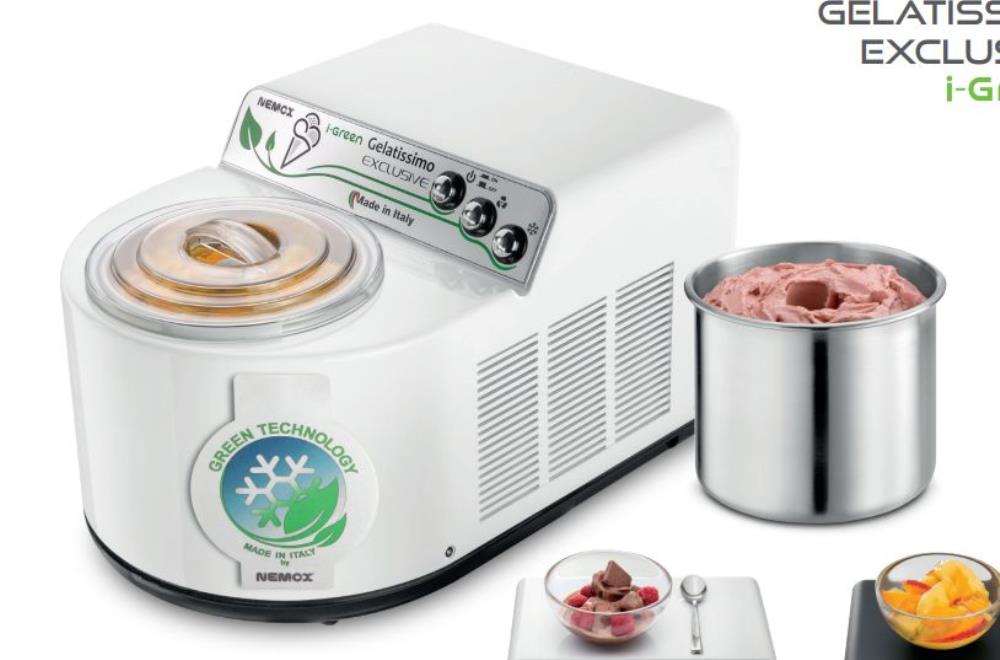 NEMOX SORBETIERE GELATO BLANCHE EXCLUSIVE  I-GREEN 1.7 L  220V-240V **NEW**