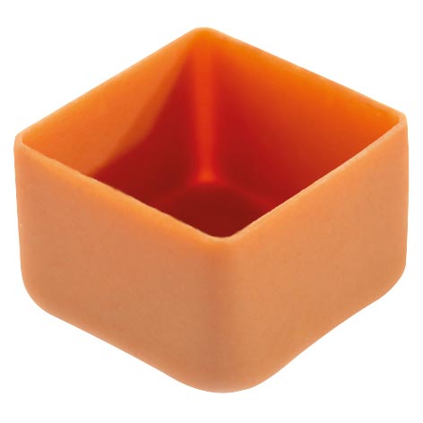 PCB Vierkante schelpen WCK 2.7x2.7 cm H.1.8 cm 280pces ***s/cd***