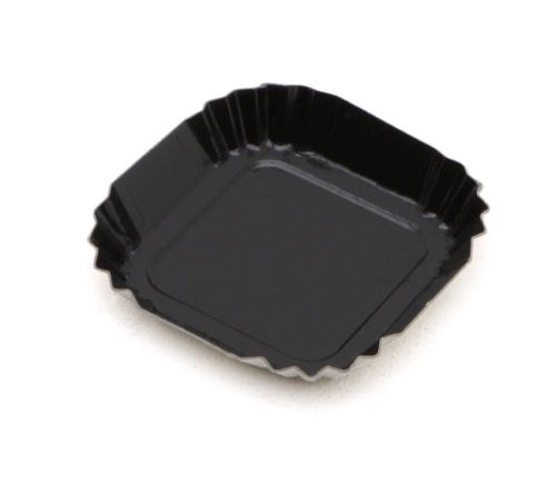 BLACK SQUARE PAPER PLATE 65 X 65 MM 100 PIECES FOSTPLUS INCLUDED