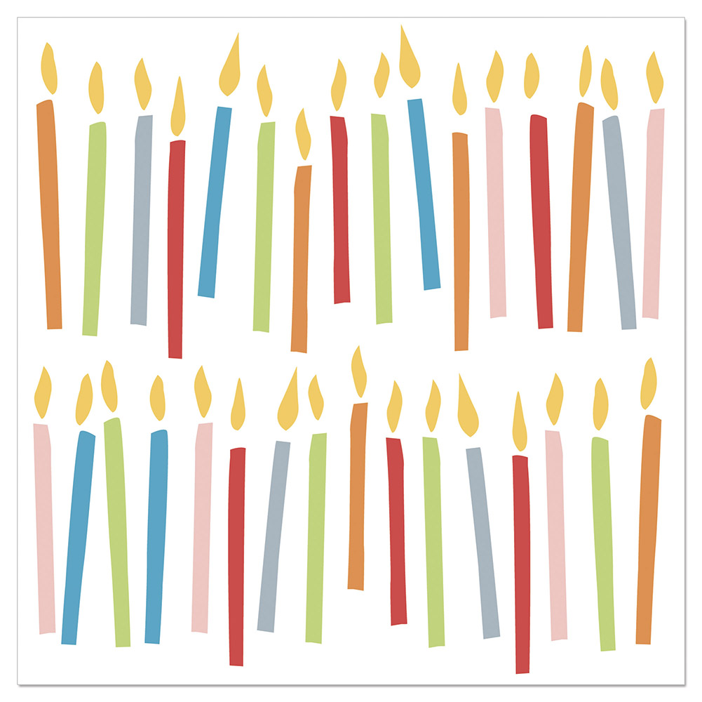 ARTEBENE SERVIETTE 33X33CM BOUGIES MULTICOLORESPAQUET DE 20PCES