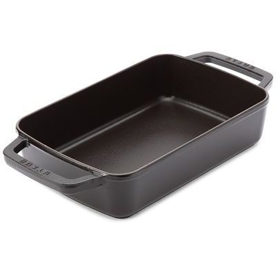 STAUB PLAT FONTE RECT 30X23CM NOIR