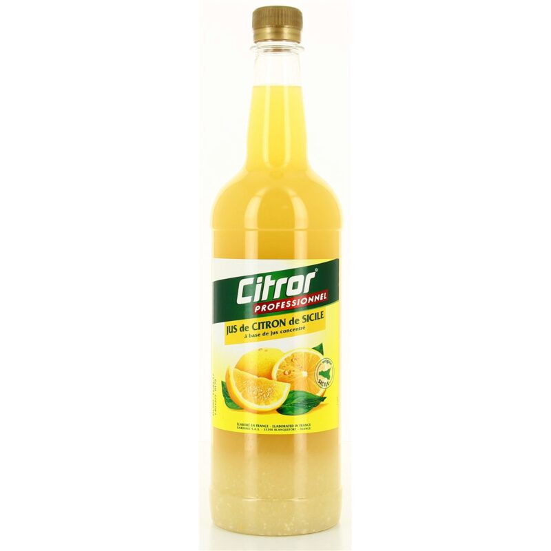 JUS DE CITRON JAUNE SICILE CITROR BARDINET 1L= BOUTEILLE