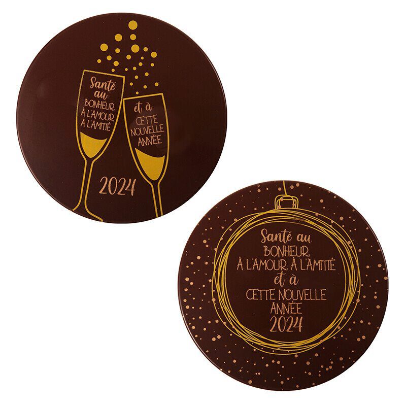 2014858 /14837 NEW YEAR LETTER FR Ø 12 CM 2025 10 PCES