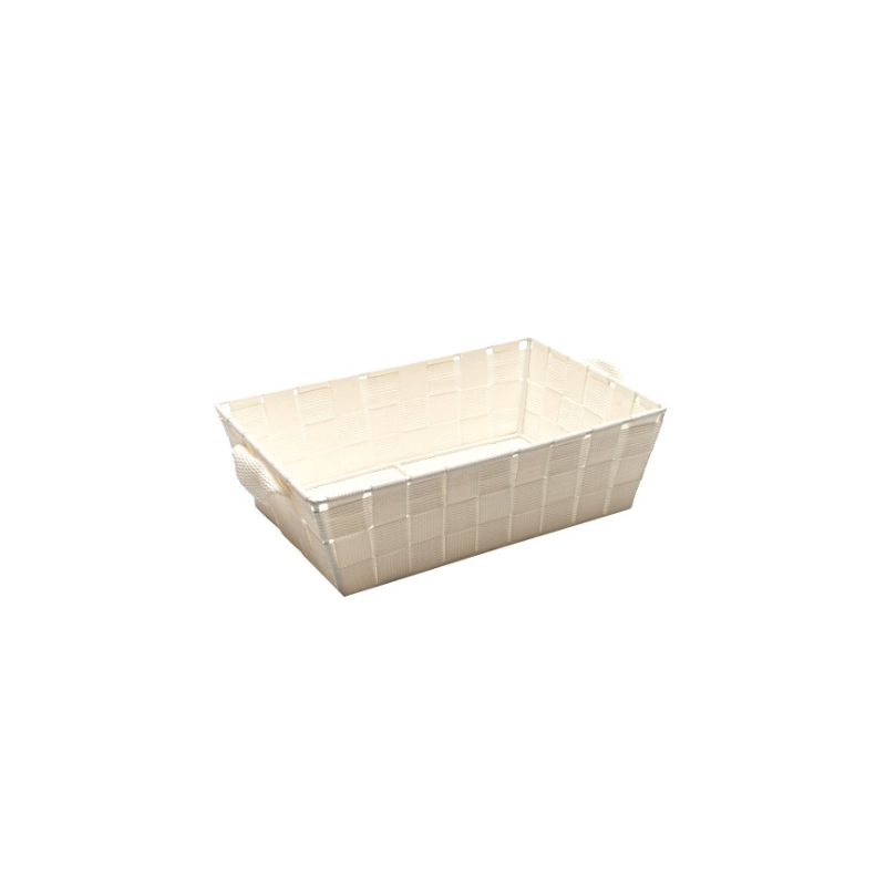 RECTANGULAR VANILLA RUSH BASKET 28CMX19CMXH/8CM