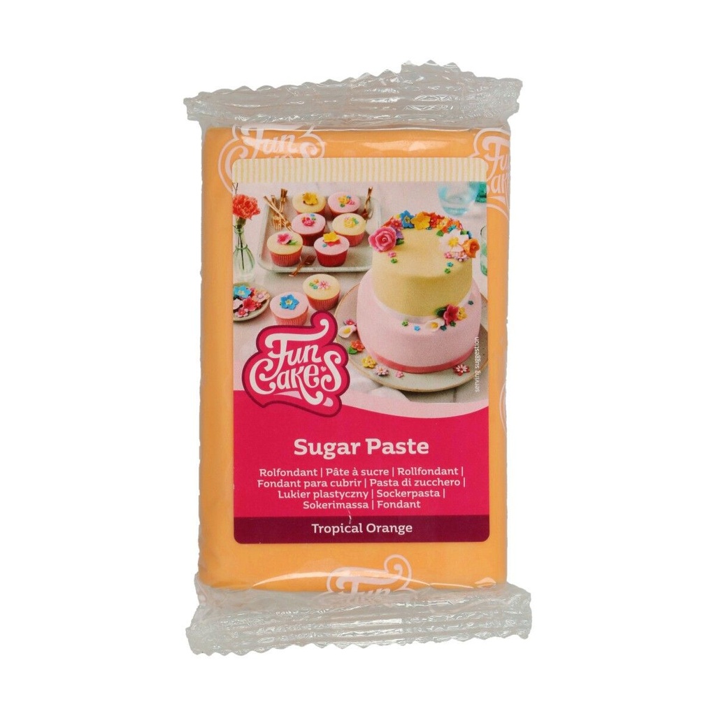 FUNCAKES TROPICAL ORANGE SUGAR PASTE 250GR